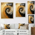 thumbnail image 4 of Designart "Desert Mirage Spiral In Gold And Black I" Abstract Spirals Canvas Art Print, 4 of 7