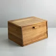 thumbnail image 2 of Panera de Madera Acacia con Tapa Abatible para Cocina, 2 of 7