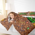 thumbnail image 4 of Homewish Happy Birthday Bedding Comforter Set,Abstract Pixel Geometric Twin Comforter Sets,Green Brown Bedding Set For Boys Kids,Ultra Soft Home Decor Reversible,2pcs, 4 of 8