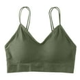 thumbnail image 7 of Idoravan Sports Bras for Women Plus Size Women's Ruched Sports Bras Padded Workout Tops Medium Support Crop Tops Free Size, 7 of 7