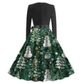 miqiqism 2024 Christmas Long Sleeve Dress for Women Trendy Audrey