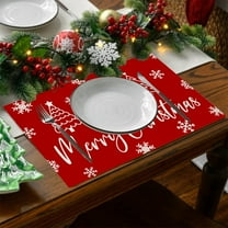 Vikakiooze Christmas Gift, Cotton And Linen Placemats Christmas Table Decorations Insulation Mats Kitchen And Dining Room Waterproofs Mats