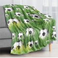 thumbnail image 2 of Soccer Blanket,Throw Soccer Ball Blankets Lightweight Flannel Warm Cozy Football Blanket Gifts For Sport Fans Kids Super Soft(30"x40"), 2 of 7
