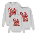 thumbnail image 1 of Aocisk Pyjamas de Noël pour Enfants avec Imprimé de Noël Chandail en Molleton Sans Capuche Col Rond Chandail Confortable pour Enfants avec Pyjamas Assortis pour Vacances en Famille Gris 3-4 Ans, 1 of 4