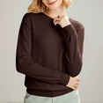 thumbnail image 2 of Clearance!NMMUED Pullover Sweaters for Women, Knit Sweater for Women, Loose Sweaters for Women, Spring Sweaters for Women 2025, Oversized Sweaters for Women, Coffee XXL, 2 of 5