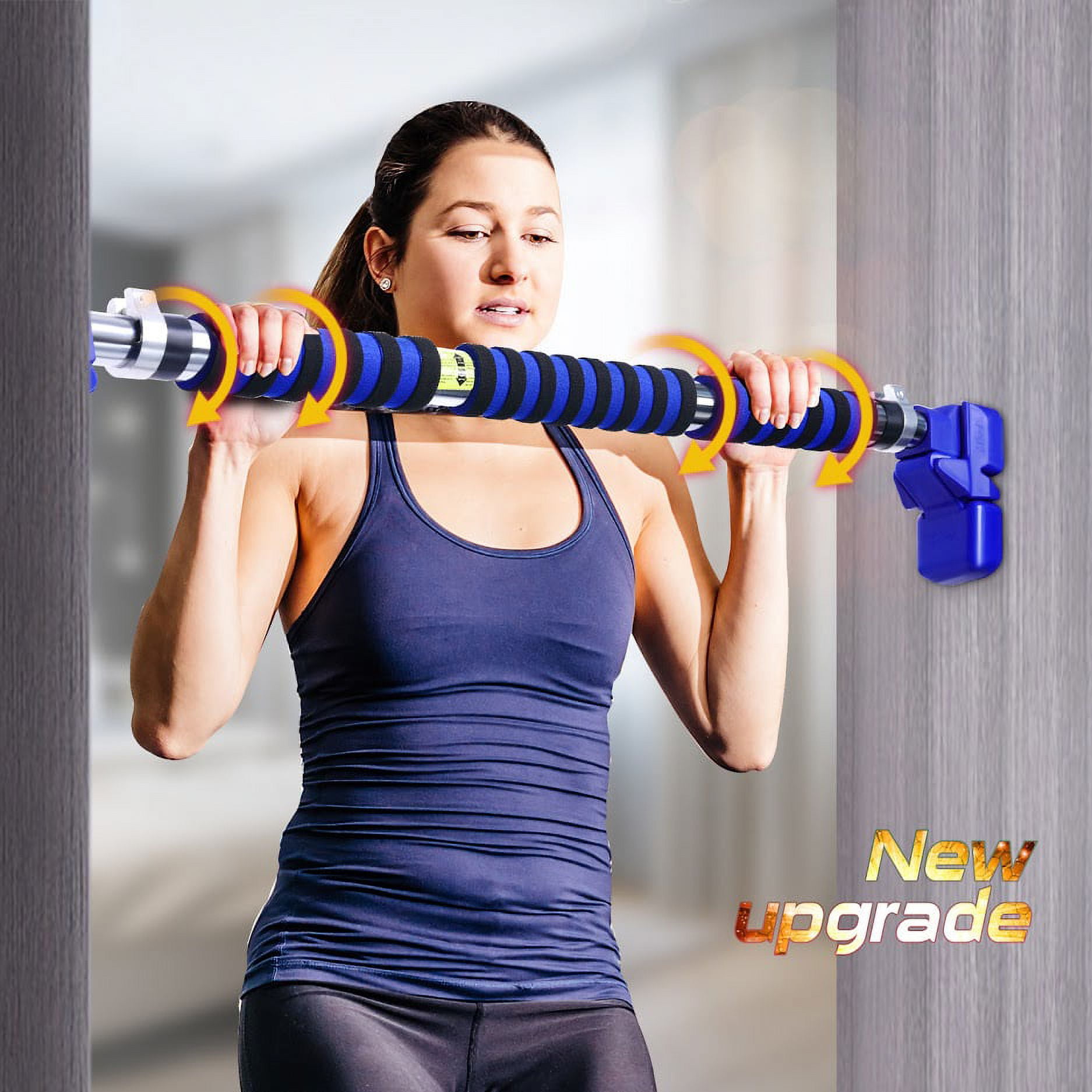 Doeplex Pull Up Bar B with Locking Mechanism, Door Exercise Bar Without Screw Installation - Maximum Load 440LB - Workout Bar with 35.43''- 47.24'' Adjustable Width