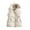 White, variant on Cmfcve Sleeveless Jacket Women Stand Collar Zipper Pocket Puff Vest Loose Fit Winter Warm Padded Outerwear Coat