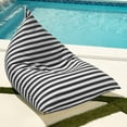 thumbnail image 2 of Jaxx Twist Outdoor Bean Bag Chair, Black & White Stripes, 2 of 6