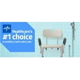 Medline Shower Chair Bath Seat with Back and Padded Armrests, Height