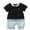 Black, variant on Bovxnpu Boys Girls 2 Piece Outfits, Girl Short Set Cute T-Shirt Shorts, Kids Short Sleeve Graphic Solid Thin Shirt Casual Children's Short Sleeved Shirt Pants 3 Years