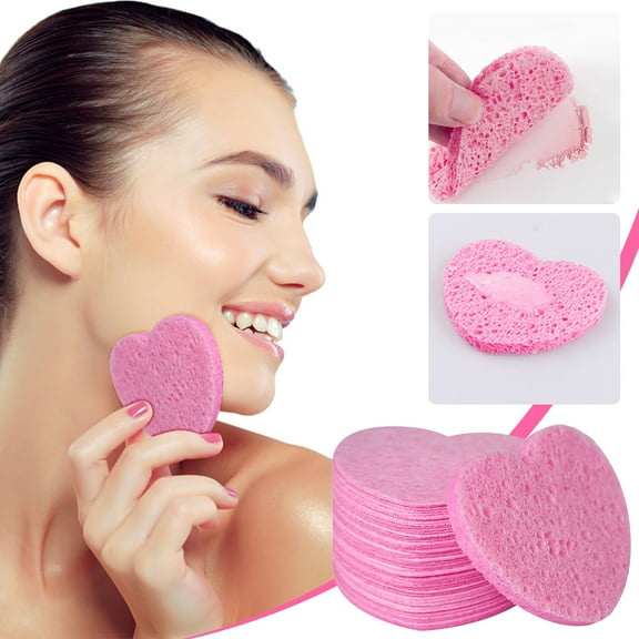 100Fens 10pc Foaming Compressed Face Sponges for Cleansing Brightening Exfoliating