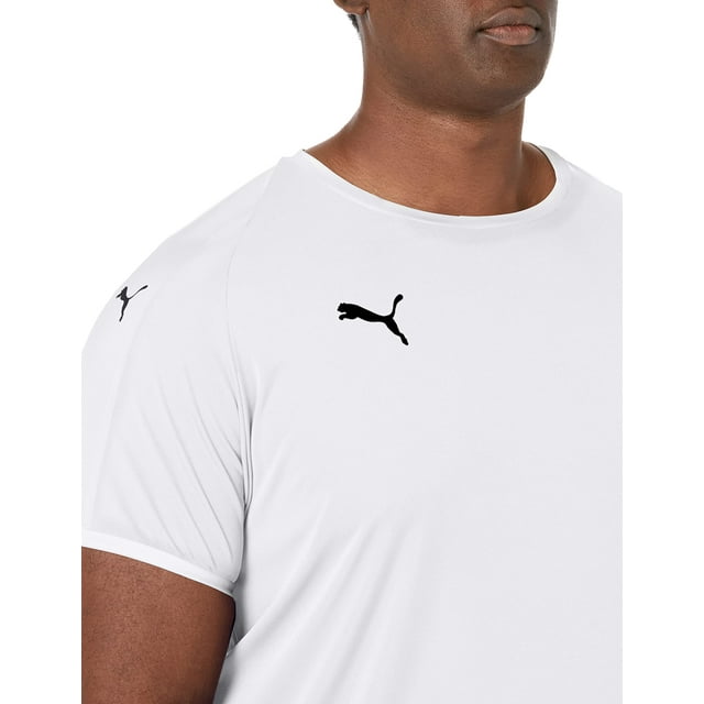 Men's Puma 703417 LIGA Core Short Sleeve Performance Jersey T-Shirt (Puma White S)