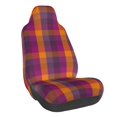 thumbnail image 1 of Wukai Orange and Purple Plaid Full Set Car Seat Covers with Soft Padding Universal Auto Front Seats Protector and Cushion Mat, 1 of 5