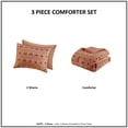 thumbnail image 5 of Intelligent Design 3 Pieces Lucy Adult Clip Jacquard King Comforter Sets in Rust, 5 of 9