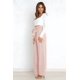 thumbnail image 4 of Pantalones Palazzo de Pierna para Mujer, con Cinturón, Cintura Alta, Informales, Holgados, Largos y con Bolsillos. Albaricoque L, 4 of 8