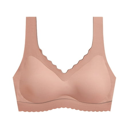 JINMGG Womens Plus Size Clearance $5 Women Top Bra Wire Free Underwears Base Vest Style Sports Lingerie Red L
