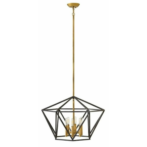 Six Light Stem Hung Pendant in Transitional-Mid-Century Modern Style 24.25 inches Wide By 17.75 inches High Bailey Street Home 81-Bel-2245208