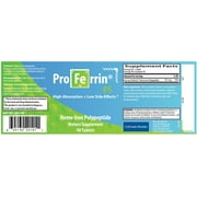 Proferrin ES- 10.5mg of high Absorbing Heme Iron Polypeptide. Made in The USA. 90 Tablets. Easy on The Gut. Not affected by Coffee, Calcium, or PPIs.