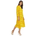 thumbnail image 2 of Bimba Printed Flared Midi Dress For Women Rayon Crepe Casual Summer Dress, 2 of 7