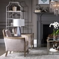thumbnail image 6 of Uttermost Brittoney Wood and Fabric Arm Chair in Weathered Pecan/Brown, 6 of 8