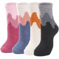 thumbnail image 2 of PUMIER Womens Fuzzy Fluffy Cozy Warm Super Soft Slipper Socks Microfiber 3-8 Pairs Home Socks For Christmas, 2 of 7