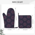 thumbnail image 5 of DouZhe Oven Mitts and Pot Holders Sets, Traditional Ethnic Plaid Kaleidoscope Prints Non-Slip Heat Resistant Kitchen Oven Silicone Glove, 5 of 7