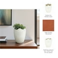 thumbnail image 3 of Classic Terracotta Wavy Rim Vase for Living Room Decor - Decorative Flower Vase for Home Display - Textured Sculptural Accent for Room, Bedroom, House, Office and Table Placement  - 12", Ivory & Tan, 3 of 11