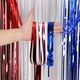 thumbnail image 1 of Decoraciones del 4 de julio, rojo, blanco y azul, paquete de 4 cortinas con flecos de papel de aluminio, telón de fondo para fotos del 4 de julio para fiesta patriótica americana, día conmemorativo,, 1 of 6