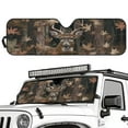 thumbnail image 5 of Uorisanigo Windshield Sun Shade for 2024 2025 Jeep Wrangler JL 2/4 Door, Front Window Deer Camouflage Hunting Sun Visor for UV Rays & Heat Protection, Windshield Shades Shield, 5 of 7