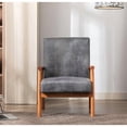 thumbnail image 5 of iooHug Mid-Century Modern Arm Chair, 25" Wide Accent Chair with Microfiber Upholstery for Living Room, Bedroom, 5 of 7