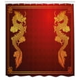 thumbnail image 3 of Ambesonne Dragon Shower Curtain, Historic Creature, 69"Wx84"L, Orange Yellow, 3 of 3