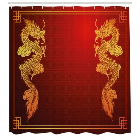Dragon Shower Curtain Chinese Heritage Historical Asian Dragon Shower Curtain Chinese Heritage Historical Asian