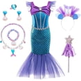 thumbnail image 1 of Disfraz Sirenita YANSION Vestido Princesa Ariel para niñas Tamaño 130cm, 1 of 7