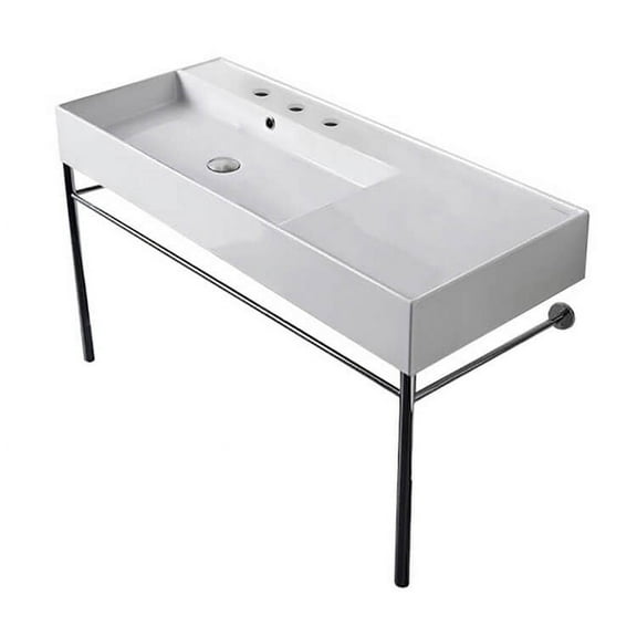 Nameeks Scarabeo 5119-CON-Three Hole Scarabeo Teorema 2.0 40" Rectangular Ceramic Console