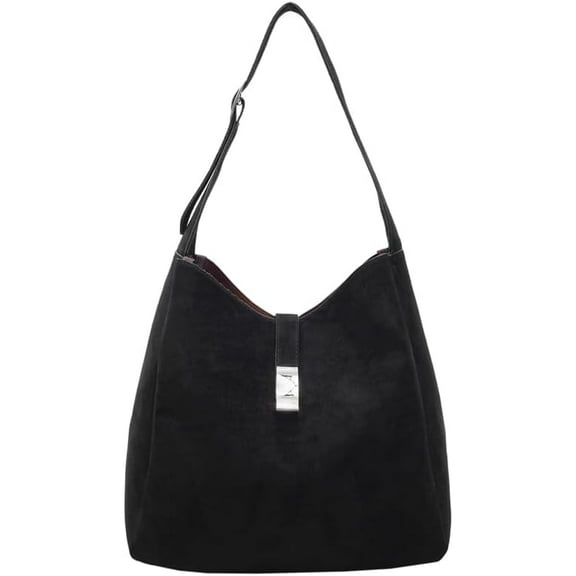 SPEKSEE Women Faux Suede Shoulder Bag Large Capacity Travel College Work Tote Handbag Handbag for Women Work Shopping Travel