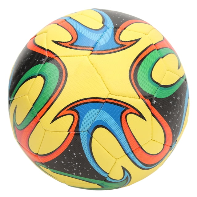 Balón de fútbol tamaño 5, alta elasticidad, suave, impermeable, cuero de PU, fútbol para adultos, estudiantes, partido de entrenamiento, amarillo