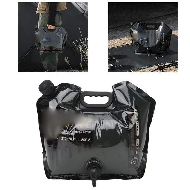 8L Contenedor De Agua Plegable, Resistente Con Asas De Transporte, Botella Transporte Portador De Agua Para Camping Senderismo Viaje Coche Y Emergencia
