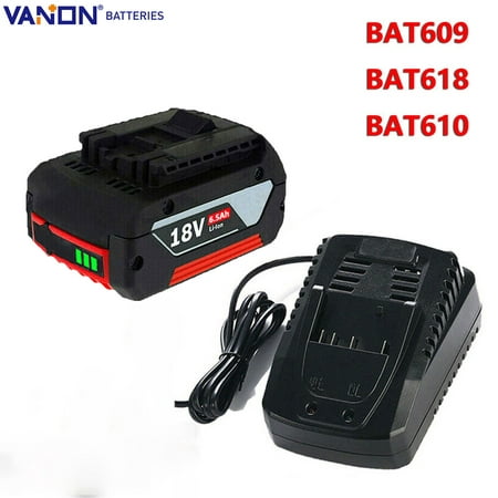 

18V 6.5Ah Li-ion Battery and AL1820CV Charger For Bosch BAT609 AT610G BAT610 25618-01