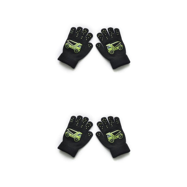 Minnieouse 1 par de guantes cálidos para niños estilo de dibujos animados exquisito accesorio de ropa cubierta de dedo para niños con patrones de 2piezas tipo 6 Minnieouse CBP359870