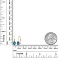 thumbnail image 3 of Gem Stone King London Blue Topaz Rose Gold Plated Leverback Earrings for Women (2.00 Cttw, Gemstone November Birthstone, Oval 7X5MM), 3 of 4