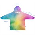 thumbnail image 7 of Rainbow Tie Dye Swirl Pattern Blanket Hoodies for Kids 6-13YR Oversize Wearable Blanket Hoodies for Boys Girls Teens, 7 of 7