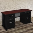 thumbnail image 3 of Regency Fusion 66" x 24" Double Pedestal Desk- Mahogany, 3 of 8