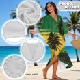 thumbnail image 7 of DISNIMO Jamaican Flag Print Kaftan Dress for Women Palm Tree Printed Plus Size V Neck Swimsuit Cover up Casual Loose Bathing Suit Cover Batwing Sleeve Caftan Dresses Soft Loungewear, 7 of 7