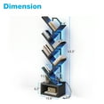 thumbnail image 4 of Casacomoda 6 Tier Tree Bookshelf, Bookcase with LED Lights, Display Floor Standing Storage Shelf, Book Organizer Shelves for Home Office, Living Room, Black, 4 of 9