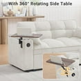 thumbnail image 5 of ZIVACATE 3 in 1 Convertible Sleeper Sofa Bed Couch 65'' Pull Out Futon Loveseat Chaise Lounge with 360 Degree Swivel Side Table For Living Room Office, 5 of 7