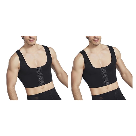 Greeniant Chalecos con forma de pecho para hombre, Control masculino, ginecomastia de mama, camiseta sin mangas ajustable, Corrector de Type1 NO1
