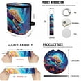 thumbnail image 6 of Jeiento Sea Turtle Car Accessories Sets with Auto Seat Protector Steering Wheel Cover Seatbelt Pads Trash Bin Rearview Mirror Cover Coasters Keychain Lipstick Holder Auto Decor for Van Truck 13pcs, 6 of 7