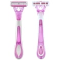 thumbnail image 2 of New! Pure Silk Three Premium Disposable Razor, 4 Count, 2 of 8