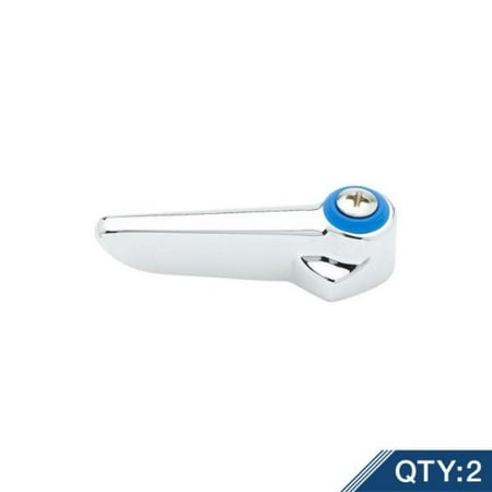 T And S Brass 001636-45M Lever Handle, Blue Index (Cold), Screw (Qty 2) - Chrome