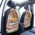 thumbnail image 3 of Easygdp Stylish High Heels On Books Car Kick Mat Seat Cover 2 Pcs Anti-Kick Pockets Storage Mat Back Seat Cover Car Seat Protector, 3 of 8